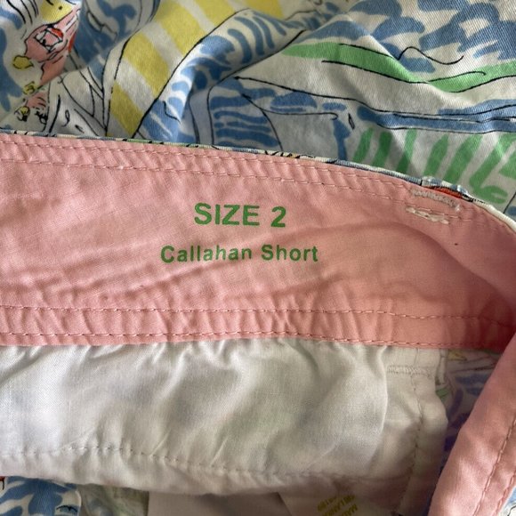 Lilly Pulitzer Callahan Get Nauti Sailboat Print Shorts Beach Nautical - Picture 2 of 6